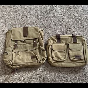 B.b Russo Backpack and Laptop Bag set